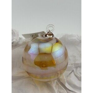 Glass Eye Studio Paloma Swirl Hand Blown Glass Ornament Seattle Artisan Series